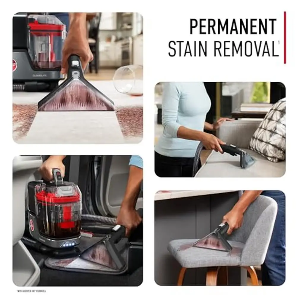 Портативная машина для удаления пятен с ковров и обивки, мощный режим всасывания и повышения, автоматический детализм, система HUSHTONE, беспроблемная