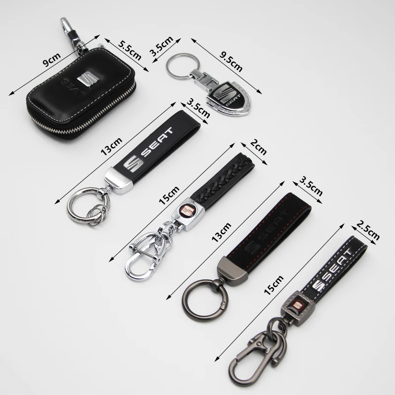 3D Metal/Leather Car Styling Keychain For Seat FR Cupra Leon 2 Mk3 Mk2 Mk1 5f Ibiza Altea Key Chain Key Rings Auto Accessories