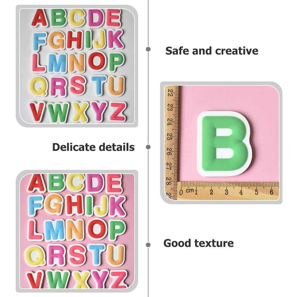 

26 Pcs Letter Refridgerator Magnets Stickers Decorations for Toddlers Pvc Soft Glue Kids Cognition Child
