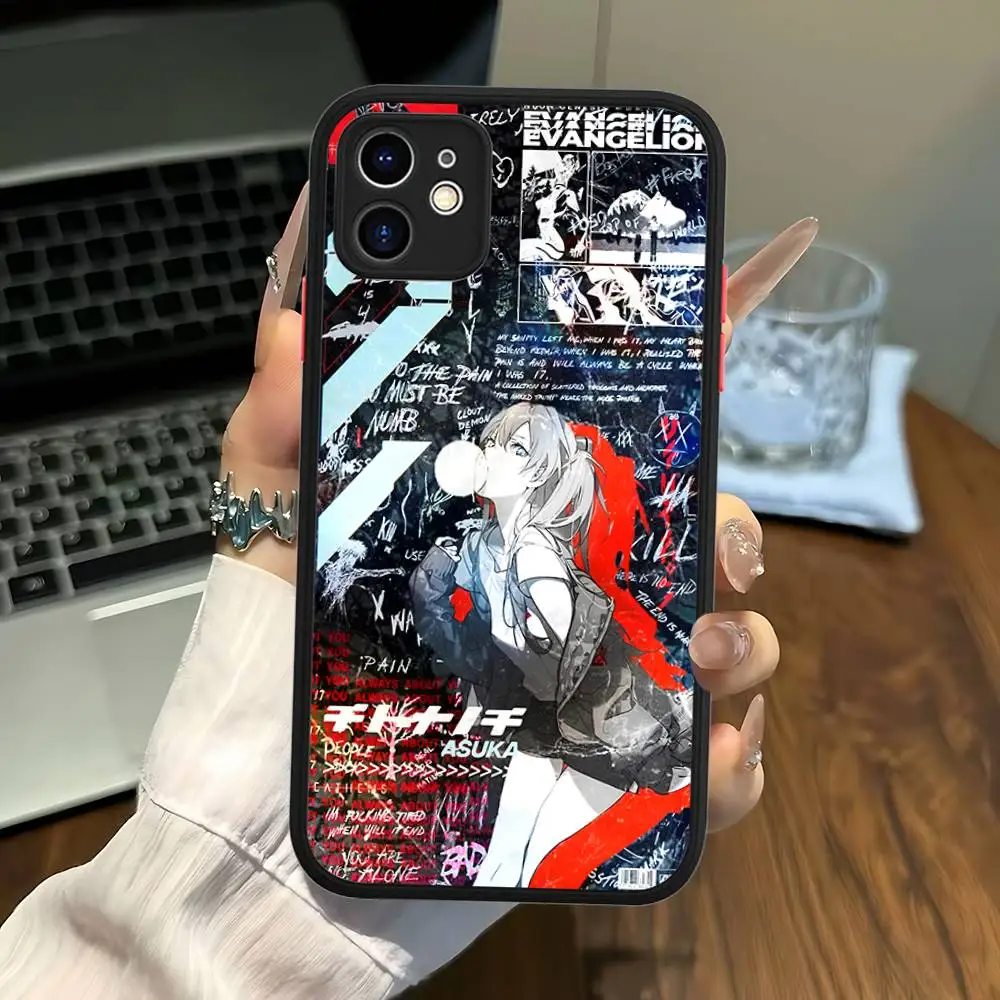 Anime Classic E-evangelion For Silicone Matte Phone Case For IPhone 16 Pro Max 15 14 13 12 11 X XS MAX view 6