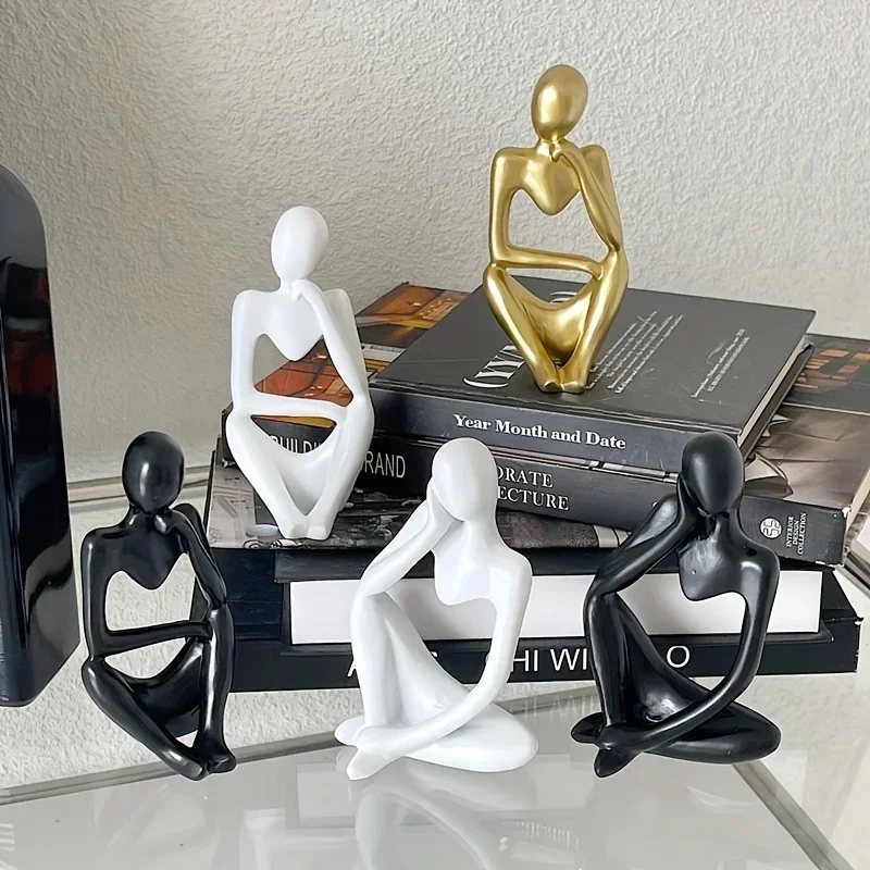 3Pcs Thinker Body Art Silicone Mold Set, Resin Candle Making Mould for Christmas Decoration