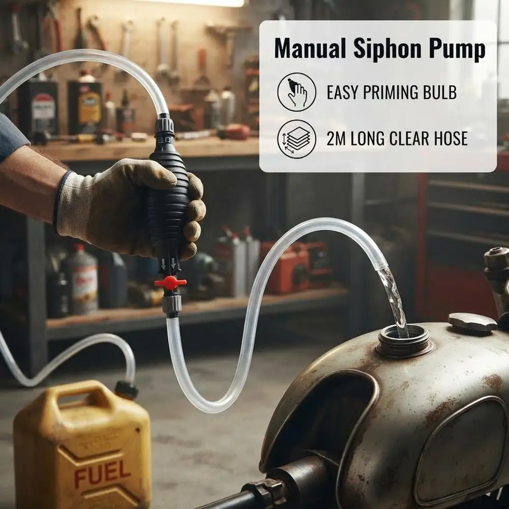 Manual Truck Fuel Oil Pump Petrol Suction Device Petrol Transfer Pump Hand Efficient Car Petrol Tank Sucker Oil Saver 1PC view 6