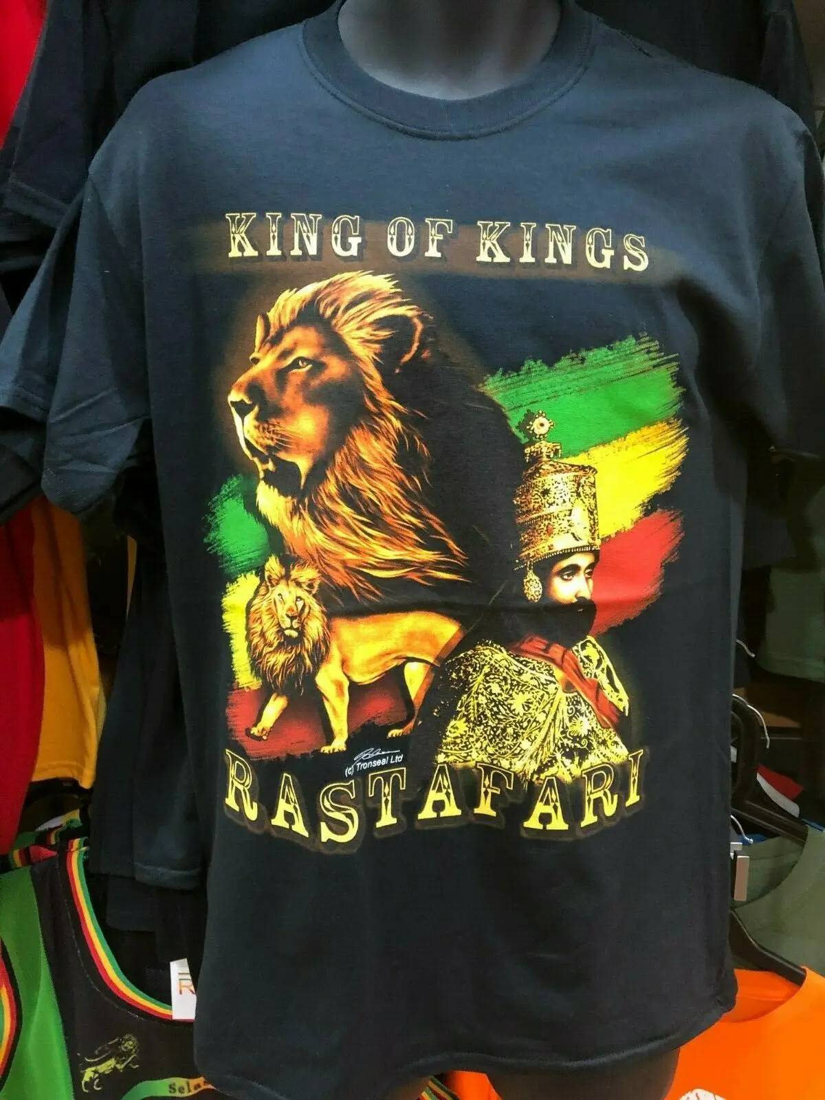 King of Kings Rasta Jamaica Reggae Rastafari T-Shirt. Summer Cotton O-Neck Short Sleeve Mens T Shirt New S-3XL