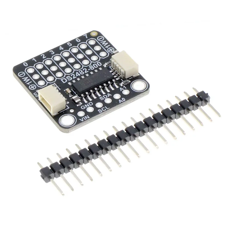 

Модуль-адаптер DS2482S-800 с 8 каналами для связи I2C и 1-Wire, совместимый с системами разъемов STEMMA QT / Qwiic