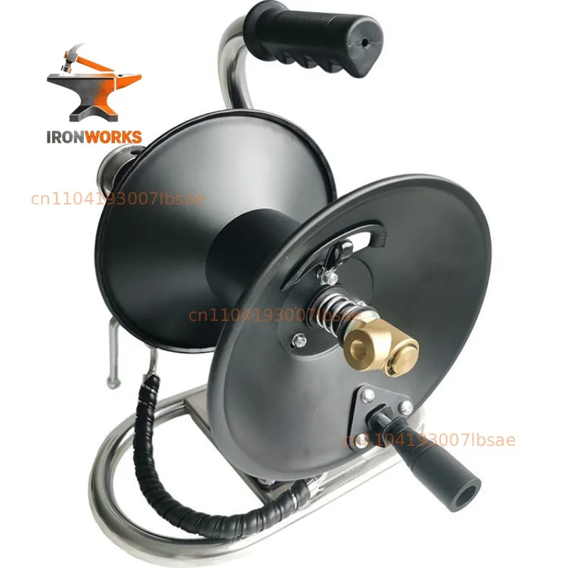 100FT Heavy Duty Industrial Pressure Washer Hose Reel 30m Car Wash Manual Pivoting Hose Reel