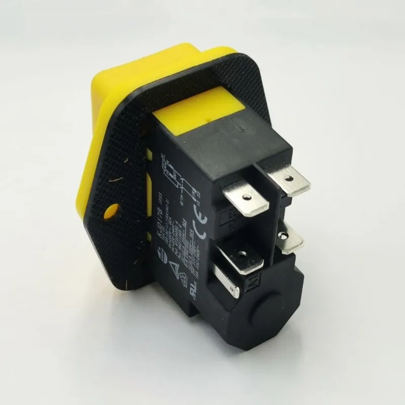 1pc kedu kjd17b interruptor de botão 220v-240v 16a 5 pinos interruptor de ferramenta elétrica