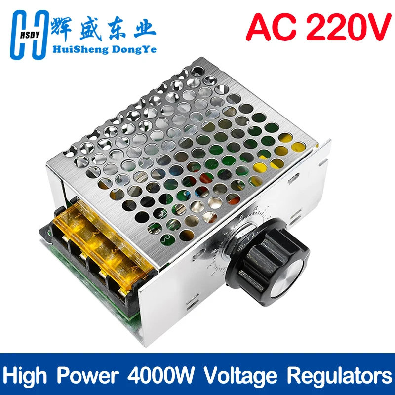 4000W 220V AC SCR Voltage Regulator Dimmer Electric Motor Speed Controller Electronic Volt Regulator Dimmer Thermostat Regulator