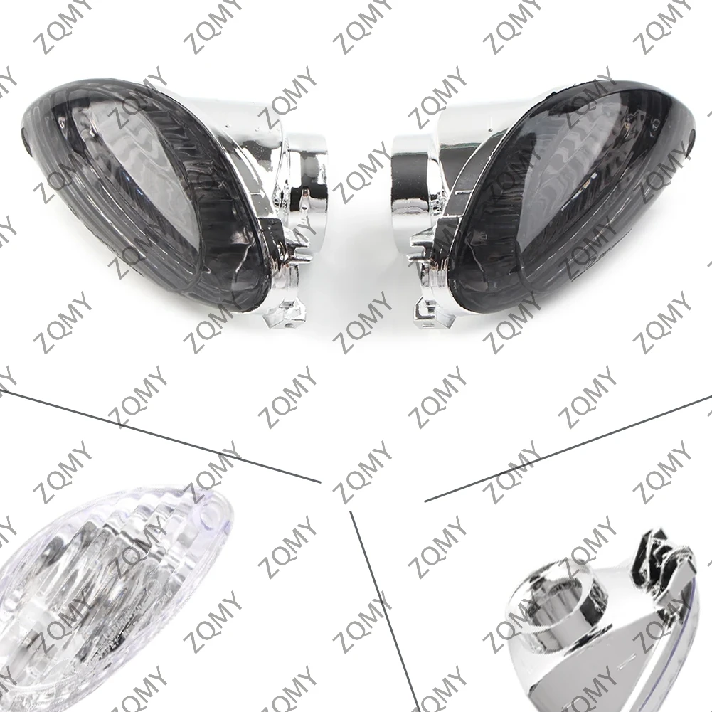 2Pcs Smoke Motorcycle Rear Turn Signals Light Indicator Blinkers Lens Cover Shell For Suzuki Hayabusa GSXR1300 2008 2009 2010