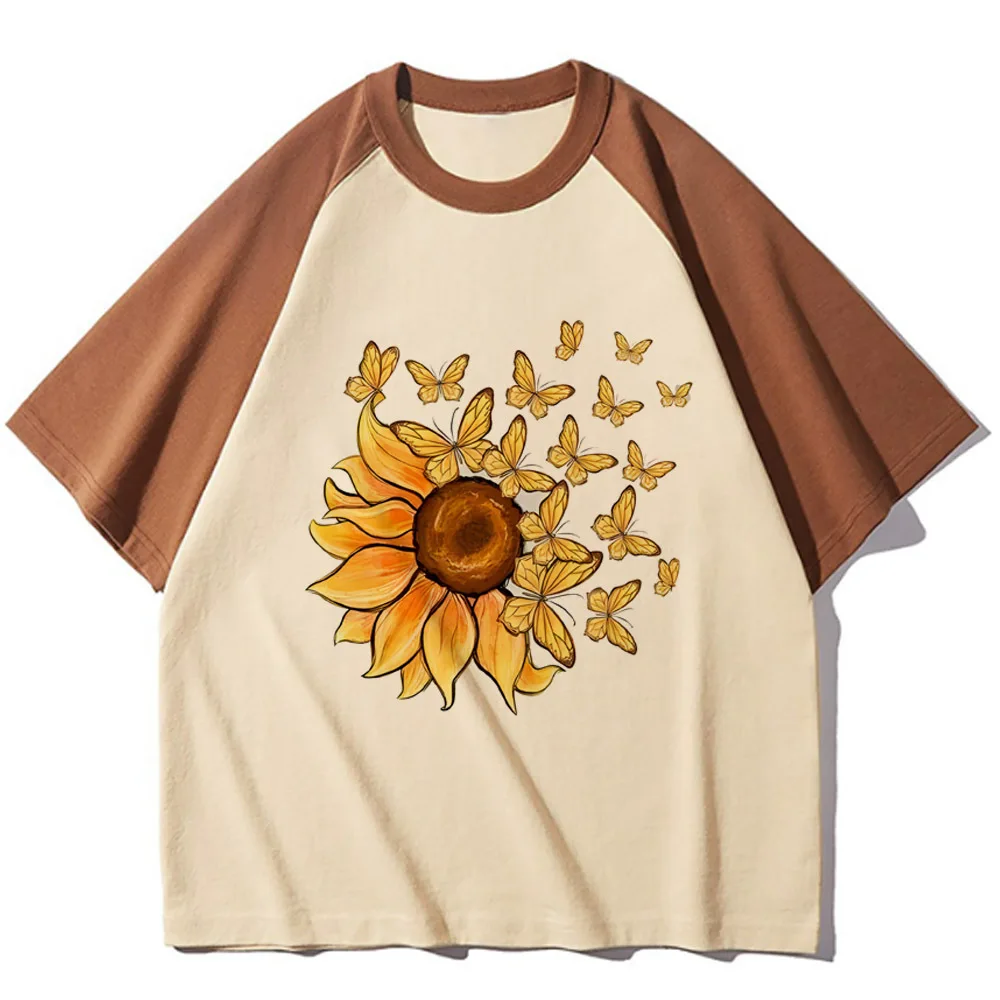 Y2k Butterfly t-shirts women summer anime designer tshirt girl y2k clothing