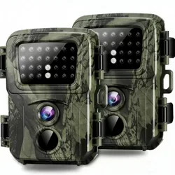 Minicámara de rastreo para caza, videocámara impermeable con visión nocturna, activada por movimiento, trampa de monitoreo de Vida Silvestre, 20MP, 1080P, paquete de 2