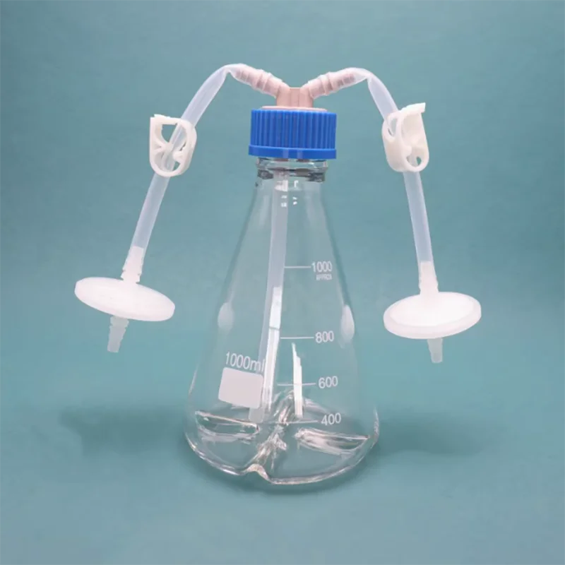 

GL45 screw-hole triangle flask shaker bottle shaker bottle four groove 1000ml glass four-spike conical bottle