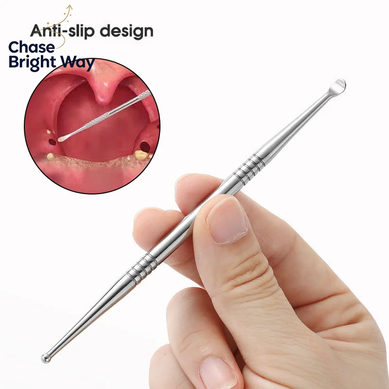 1pcs Tonsil Stone Removal Ear Wax Remover Stainless Steel Remover Mouth Cleaning Care Tools Tonsil Stone Remover Health Care