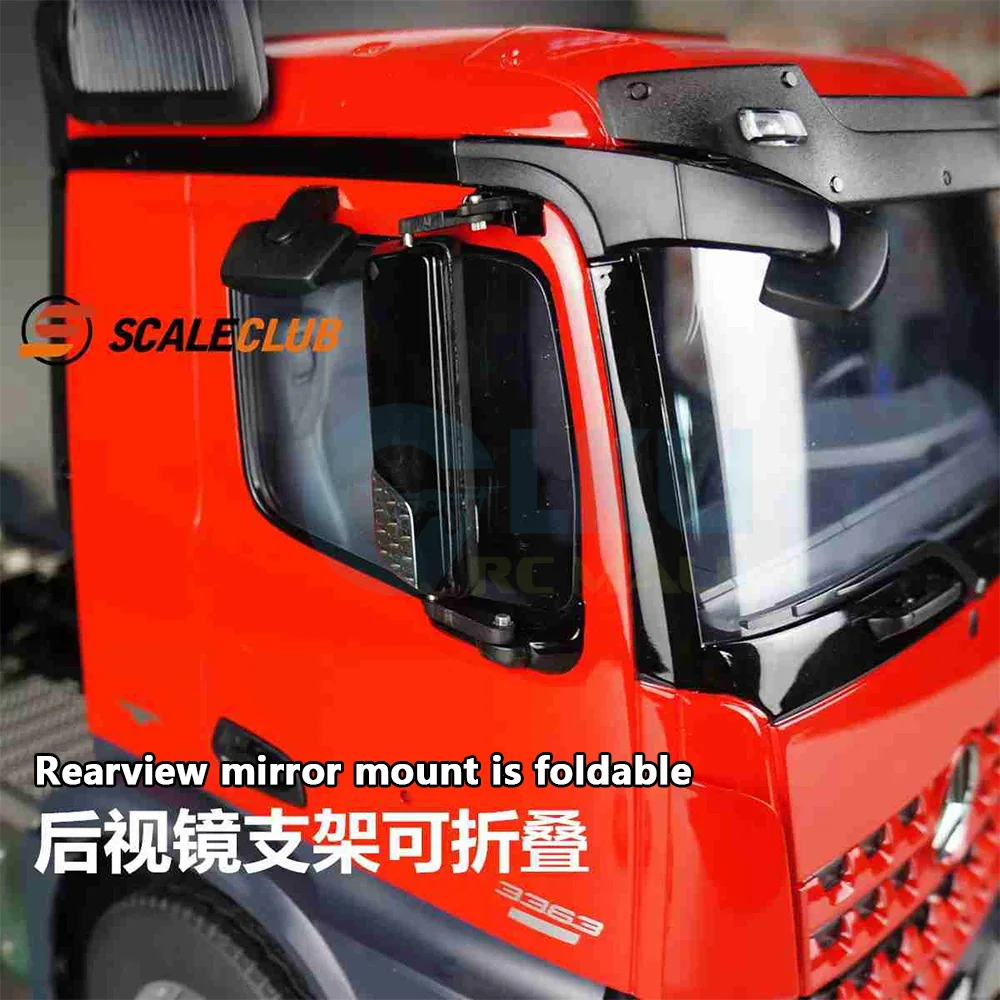 1 paire de support de simulation de rétroviseur SCALECLUB JZ-BZ-1 pour camion de traction Tamomia 1/14 RC modèle de camion à benne basculante de boue