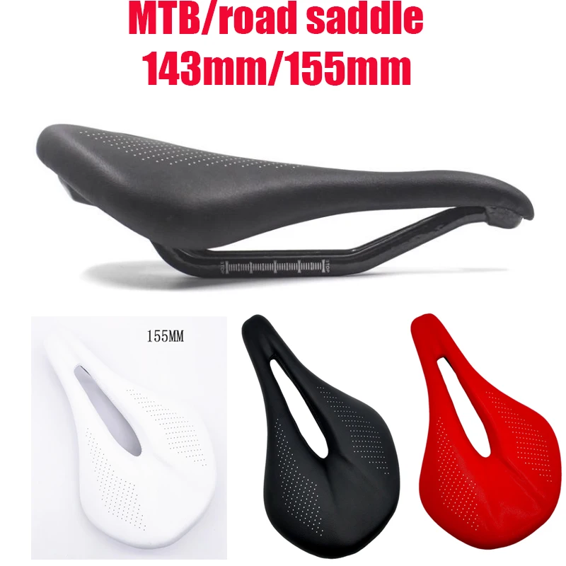 2019 NEW Pu+Carbon fiber saddle road mtb mountain bike bicycle saddle for man cycling saddle trail comfort races seat red white