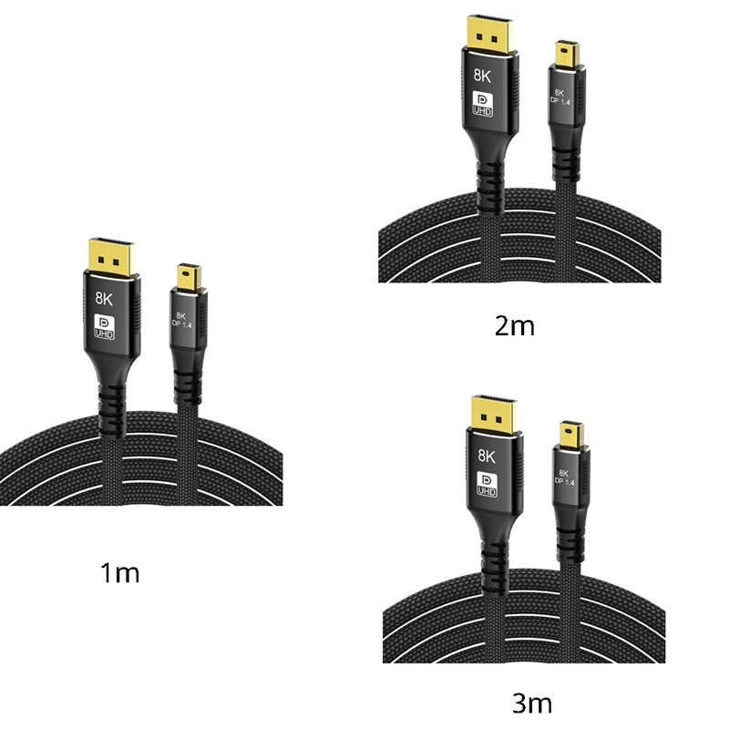 Cavi dati video da mini DP a DP 1.4 per cavo adattatore 8K 60Hz per monitor