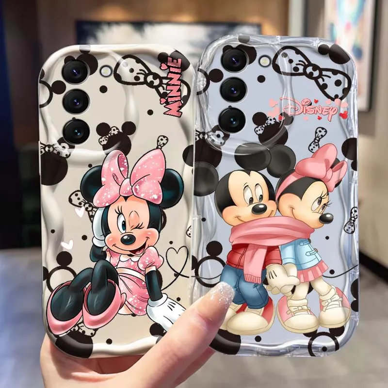 

Anime Mickey Minnie Phone Case For Samsung S25 S24 S23 S22 S21 S20 A04 A05s A05 A06 Ultra Plus FE 5G Wave Oil
