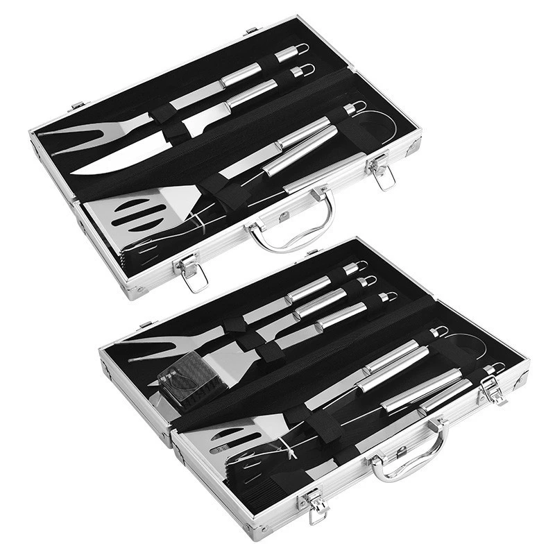 

Stainless Steel Oven Set Barbecue Combination Tool Outdoor BBQ Barbecue Set Storage Portable Box Packaging Baking Tool