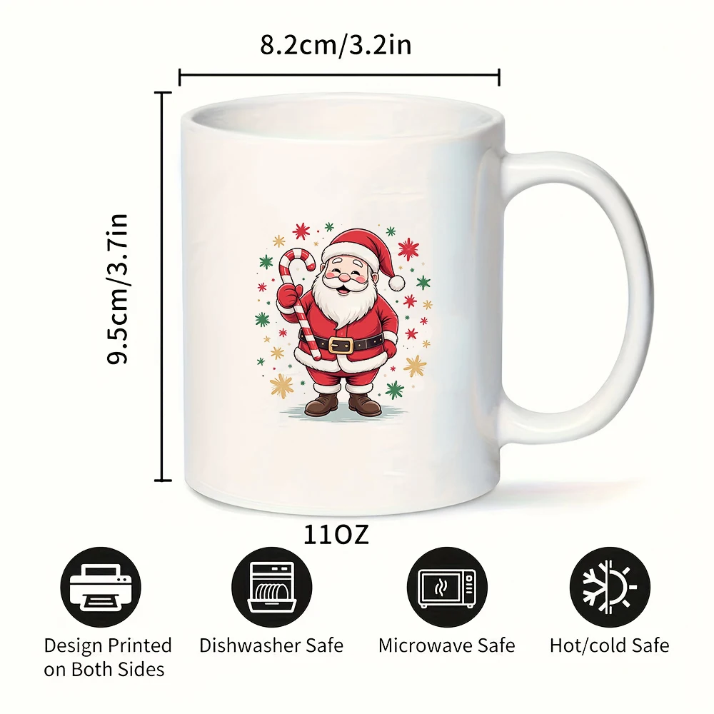 كوب سانتا كلوز كرتوني سعة 11 أونصة للأطفال يشرب كوب هدية عيد الميلاد كوب سانتا كوب مكتب عائلي #3