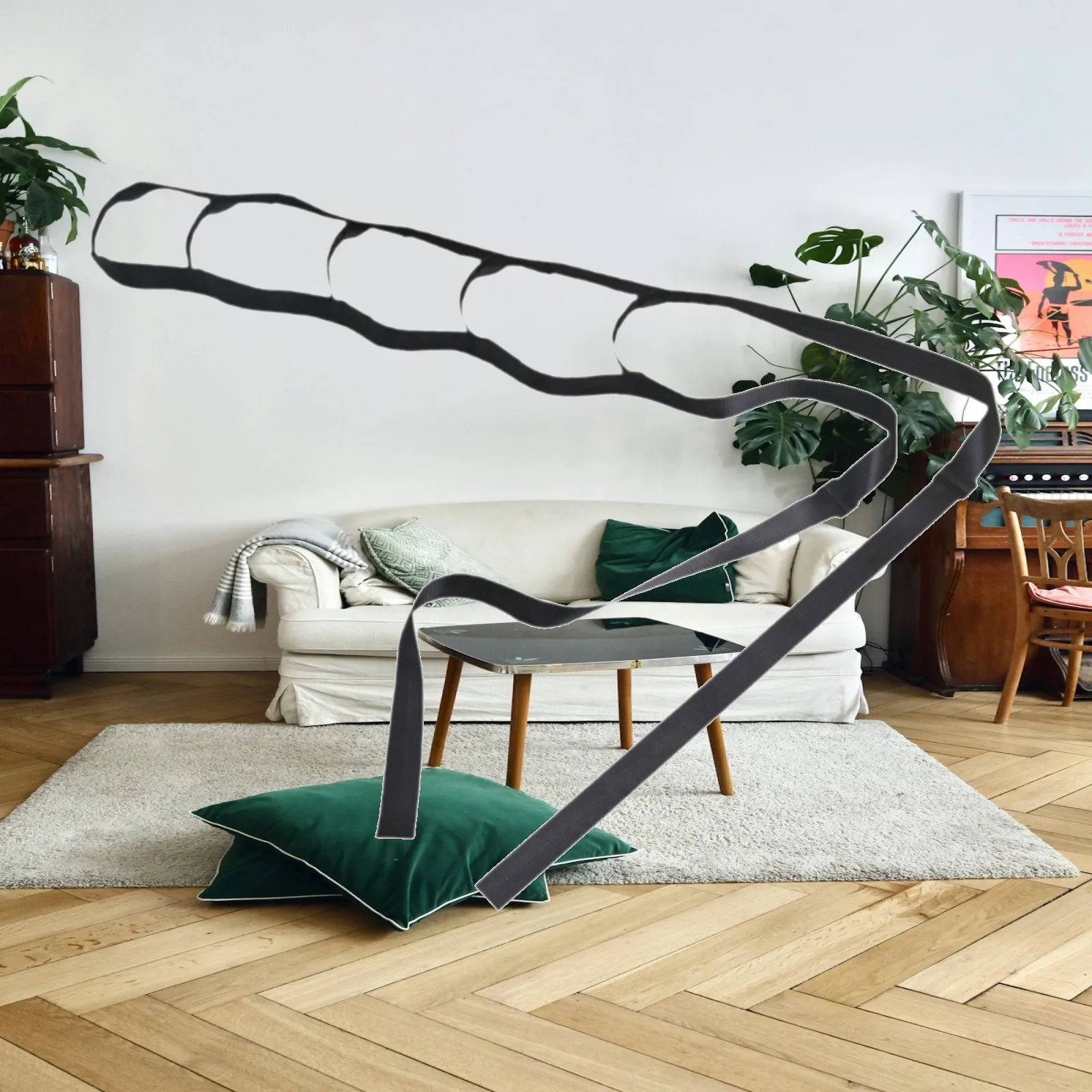 Sit Up Helper Bed Ladder Assist Rope Lifting Strap Multiple Handles for Seniors in Home Bedroom