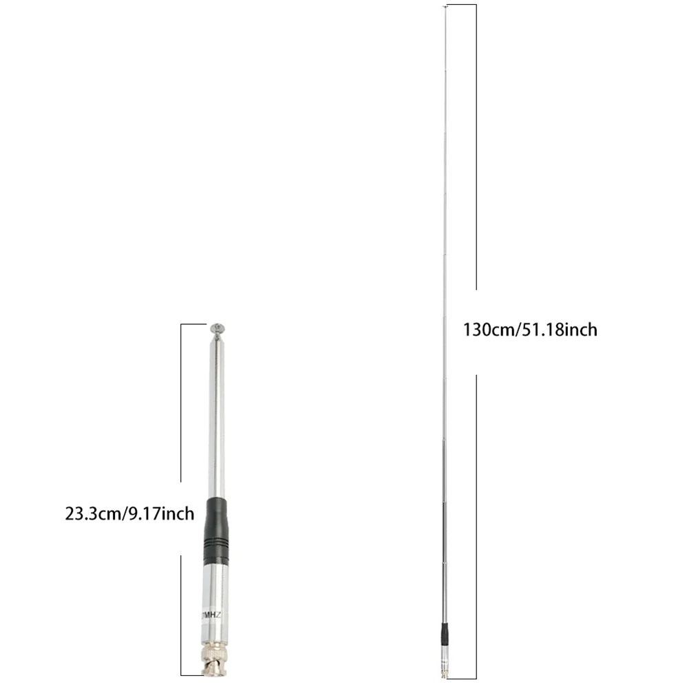 27Mhz 안테나 CB 핸드헬드/휴대용 라디오용 BNC 커넥터 텔레스코픽 안테나가 있는 9인치 ~ 51인치 텔레스코픽/로드 안테나