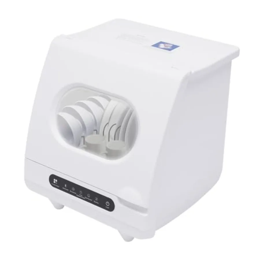 

Countertop Dishwasher with 5 Washing Functions Removable Washable Internal Filter 161.6 HighTemperature Wash 360 Rotating Spray