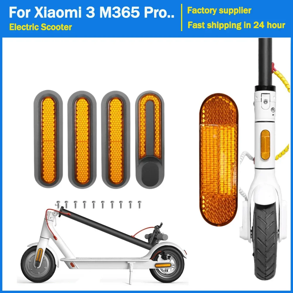 Wheel Cover Protect Shell For Xiaomi Electric Scooter Pro 2/1s/M365 Pro Front Rear Safety Reflective Tube Night Reflector Parts