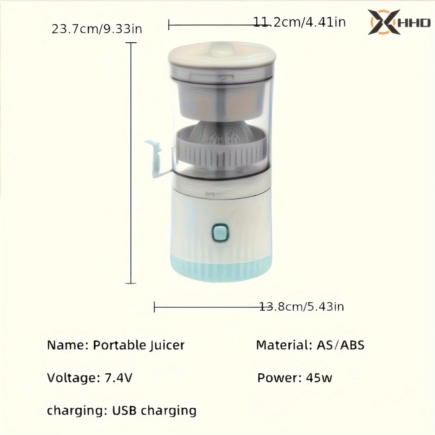 Small portable juicer, juicer, household juice separation, fully automatic mini USB charging