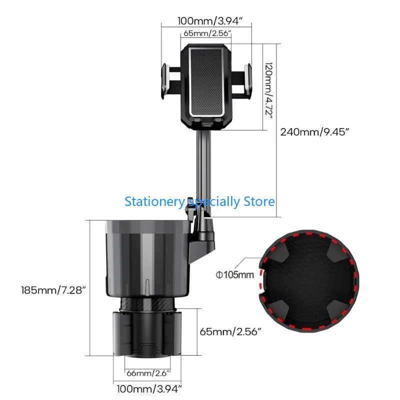 P0RB -LKW -Trinkflasche Rack Rack Rotatable Water Cup Halter Container Telefon Organisatoren