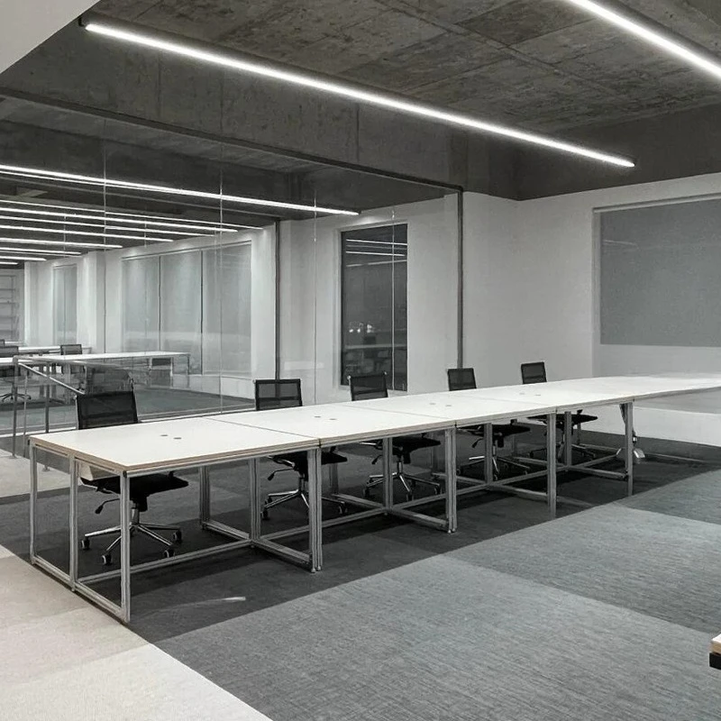 

Стол с алюминиевым профилем Учебный стол Океанская доска Конференц-стол Компьютерный стол Длинный стол Береза