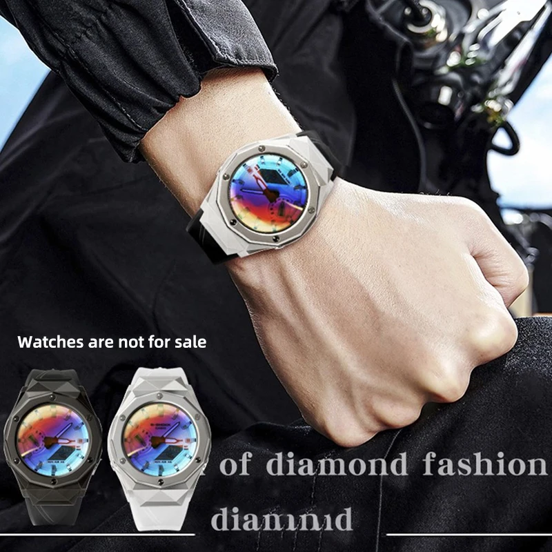 Edelstahl Mod Kit GA2100 Lünette Armband Teile für CasiOak Gehäuse G-Shock Ga2100 Ga2110 Ga-b2100 Lünette Gummiband Set Werkzeuge