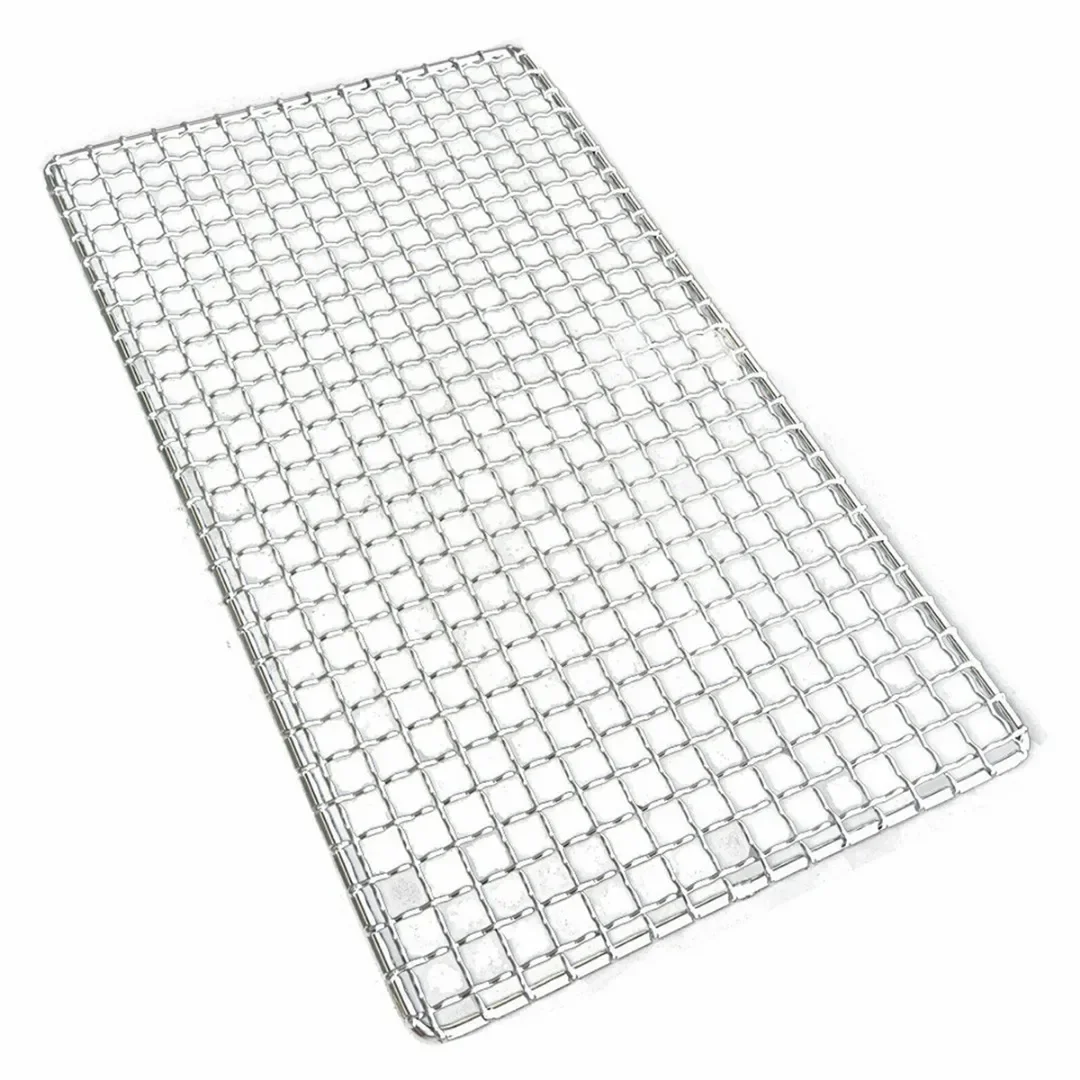 1pcs/2pcs 50 * 38cm BBQ Grill Camping Vegetables Seafood Cooking Net BBQ Tools Galvanized Iron Grill Meshes Outdoor Charcoal