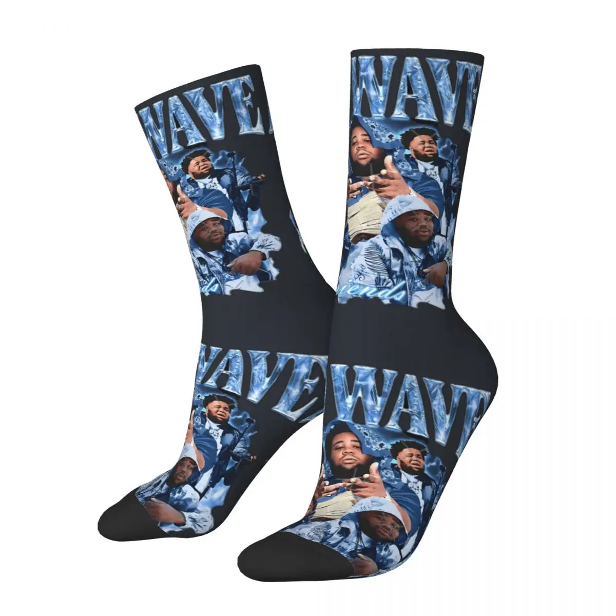 Hip Hop Retro Men's compression Socks Unisex rod wave Harajuku Seamless Printed Crew Sock Gift official-website tops fugees