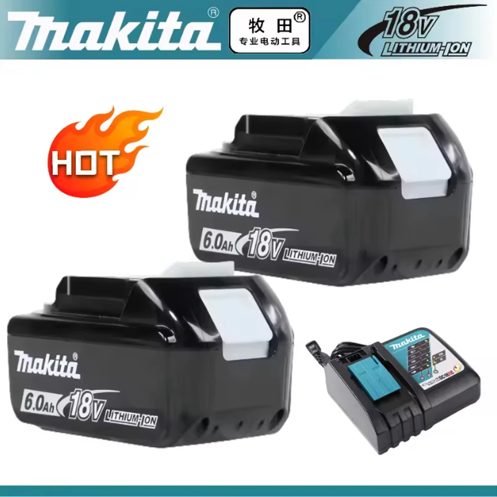 

Батарея Makita, литиевая аккумуляторная батарея 18V6.0Ah, оригинальная батарея Makita 18V BL1840, BL1830, BL1850, BL1850B для инструментов Makita