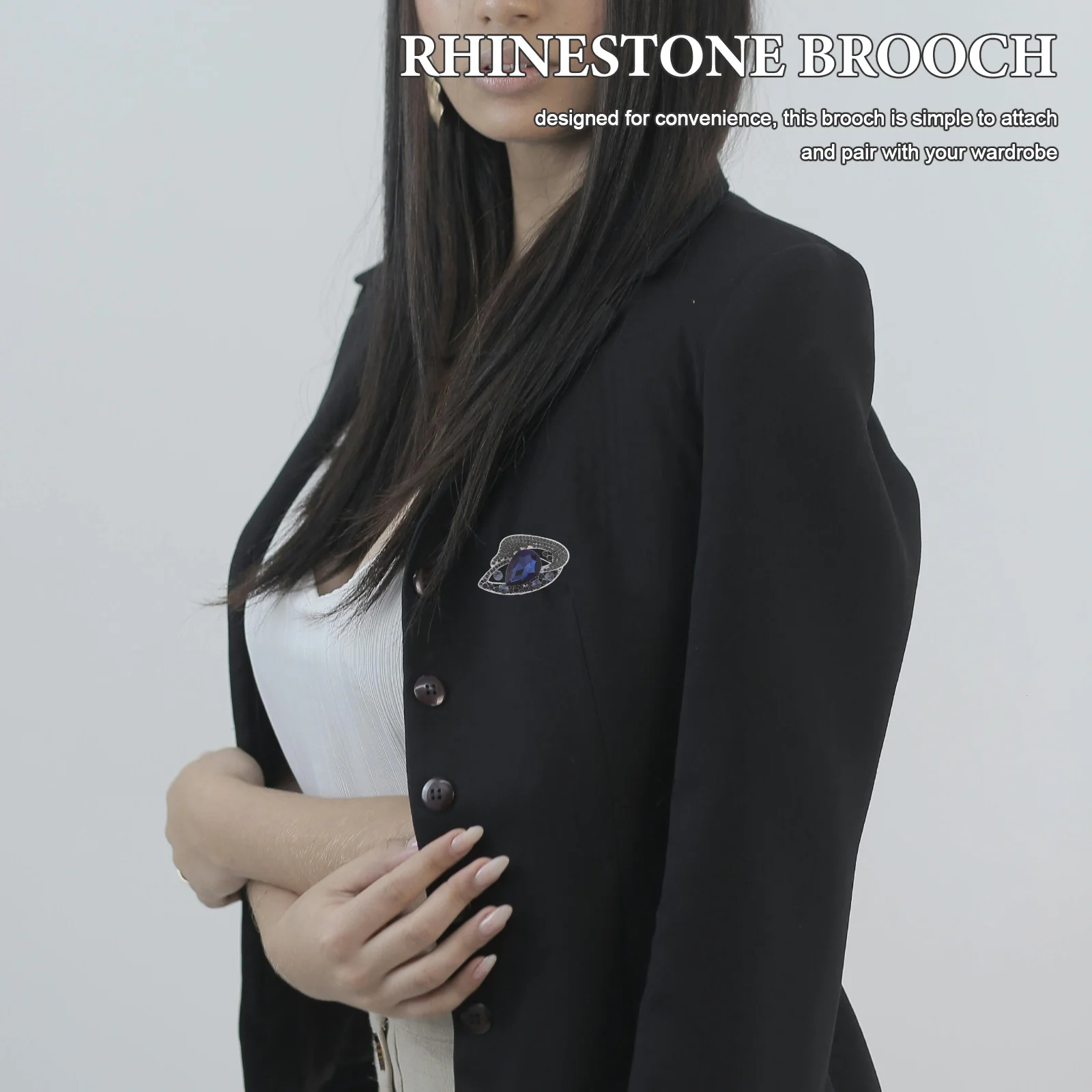 

Creative Daisy Brooch End Fashion Floral Rhinestone Jewelry for Women Suits Dresses Scarves Accessories