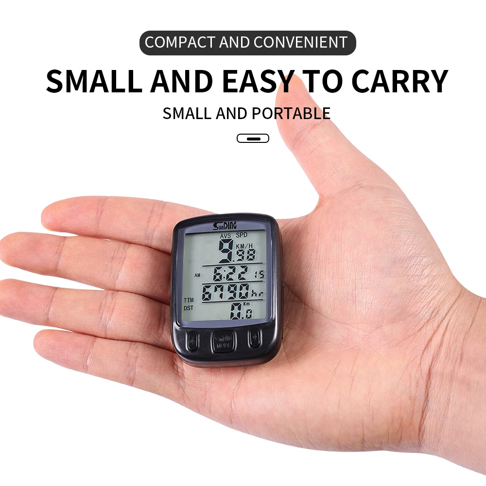 Computer da bicicletta con tachimetro per bici impermeabile con cavo digitale multifunzione a grande schermo