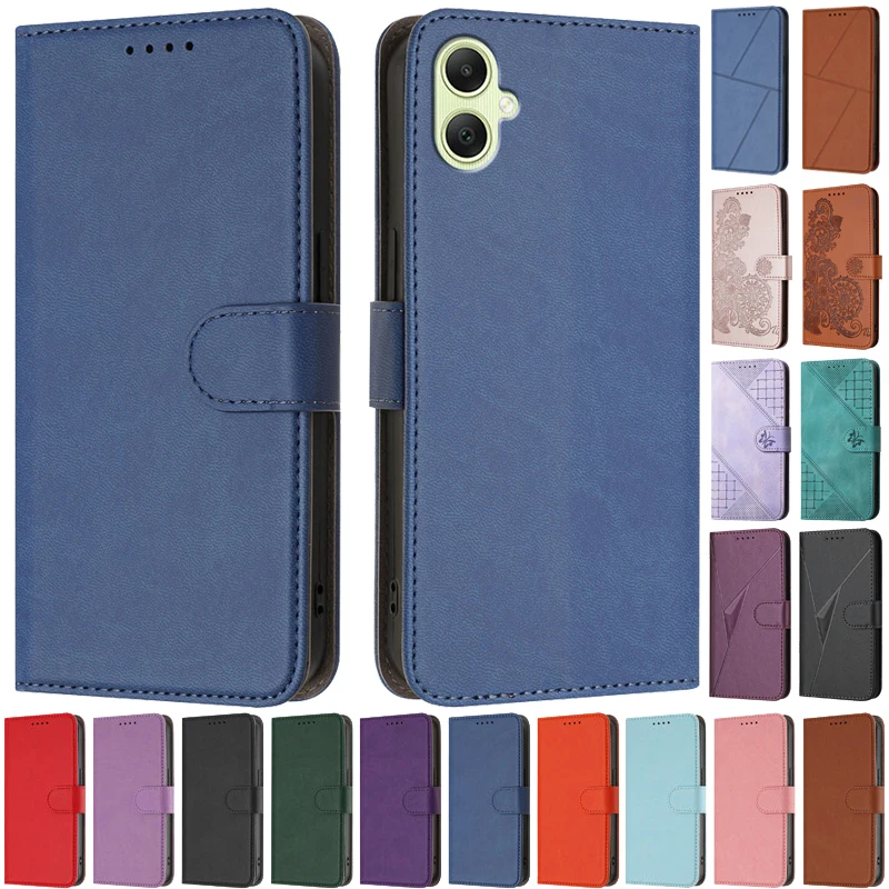 

SM-A075F A065F A066 Роскошный кожаный чехол для телефона с цветочным узором для Samsung Galaxy A07 A06 4G 5G Откидная крышка Кошелек Сумки Держатель для карт