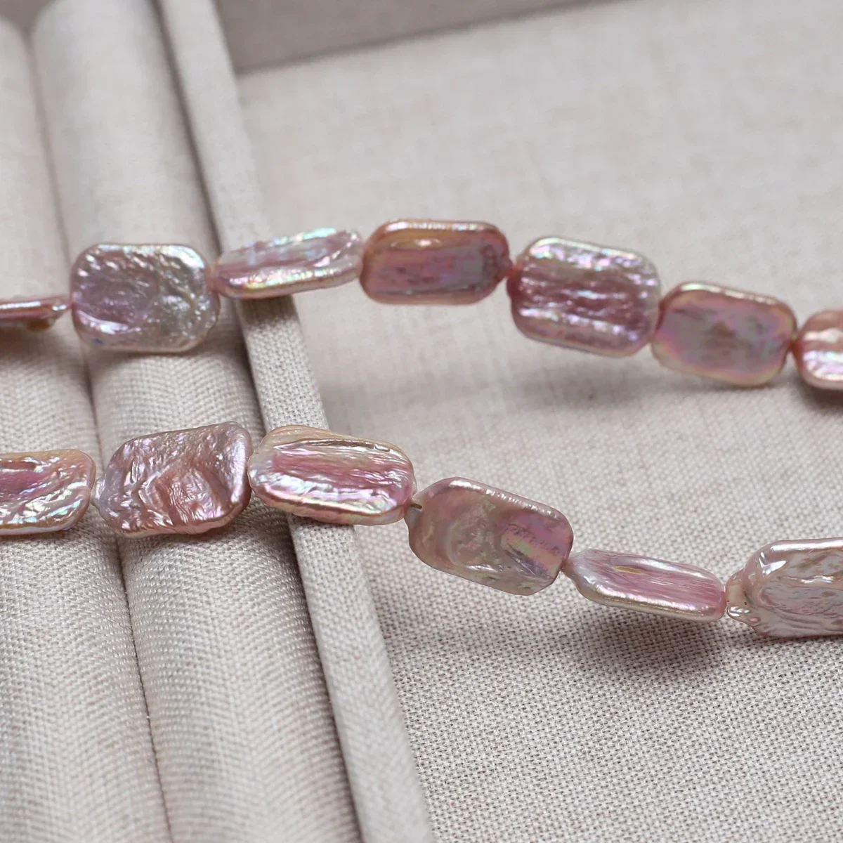 12x16mm 3A Natural Freshwater Rectangular Purple  Baroque Pearl Bead Jewelry Make DIY Necklace Bracelet Accessories Wedding Gift