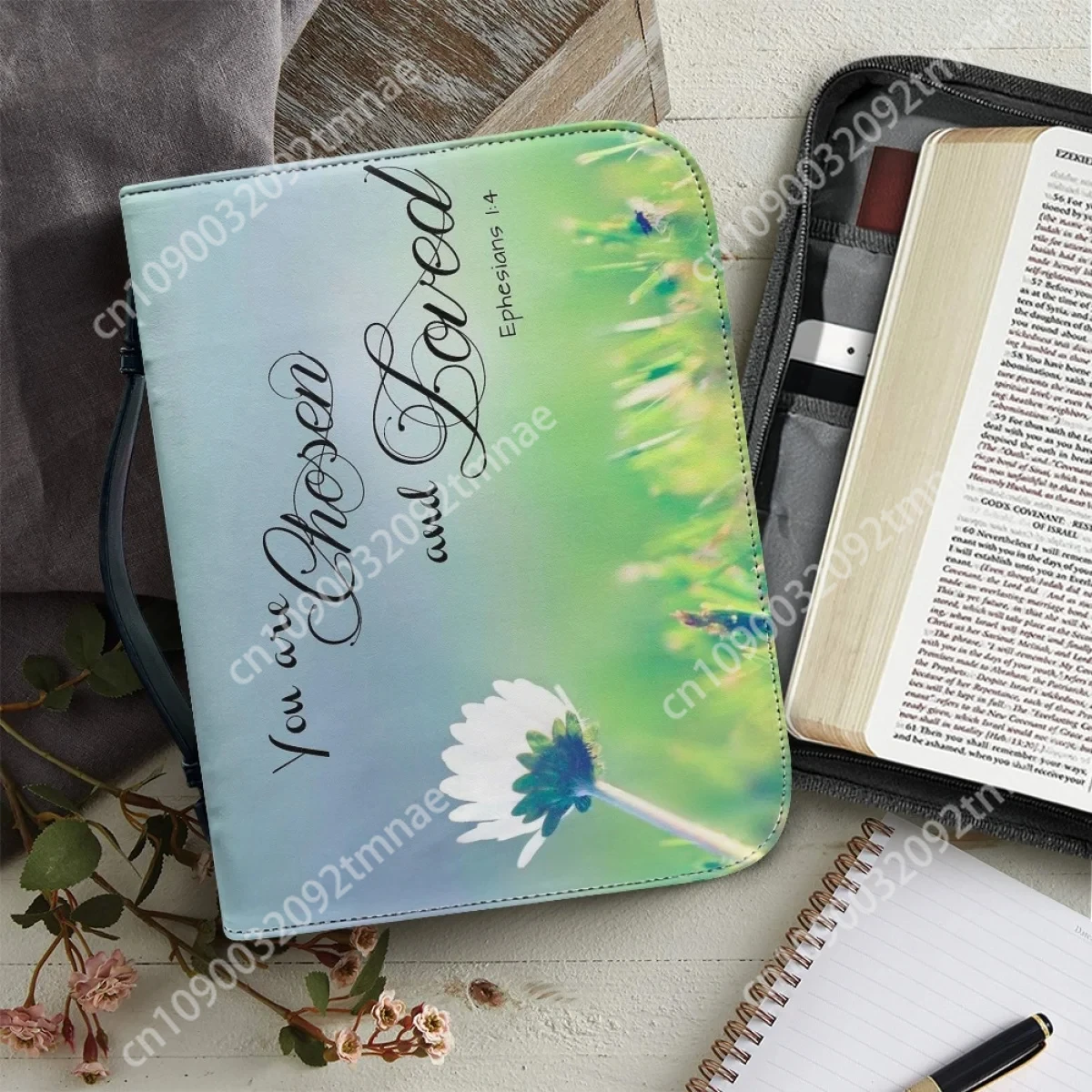 Landscape Pattern Portable Bible Bags for Women Girls Church Prayer Women's Bible Bag Custom Comfort Scripture Design Bible Bag