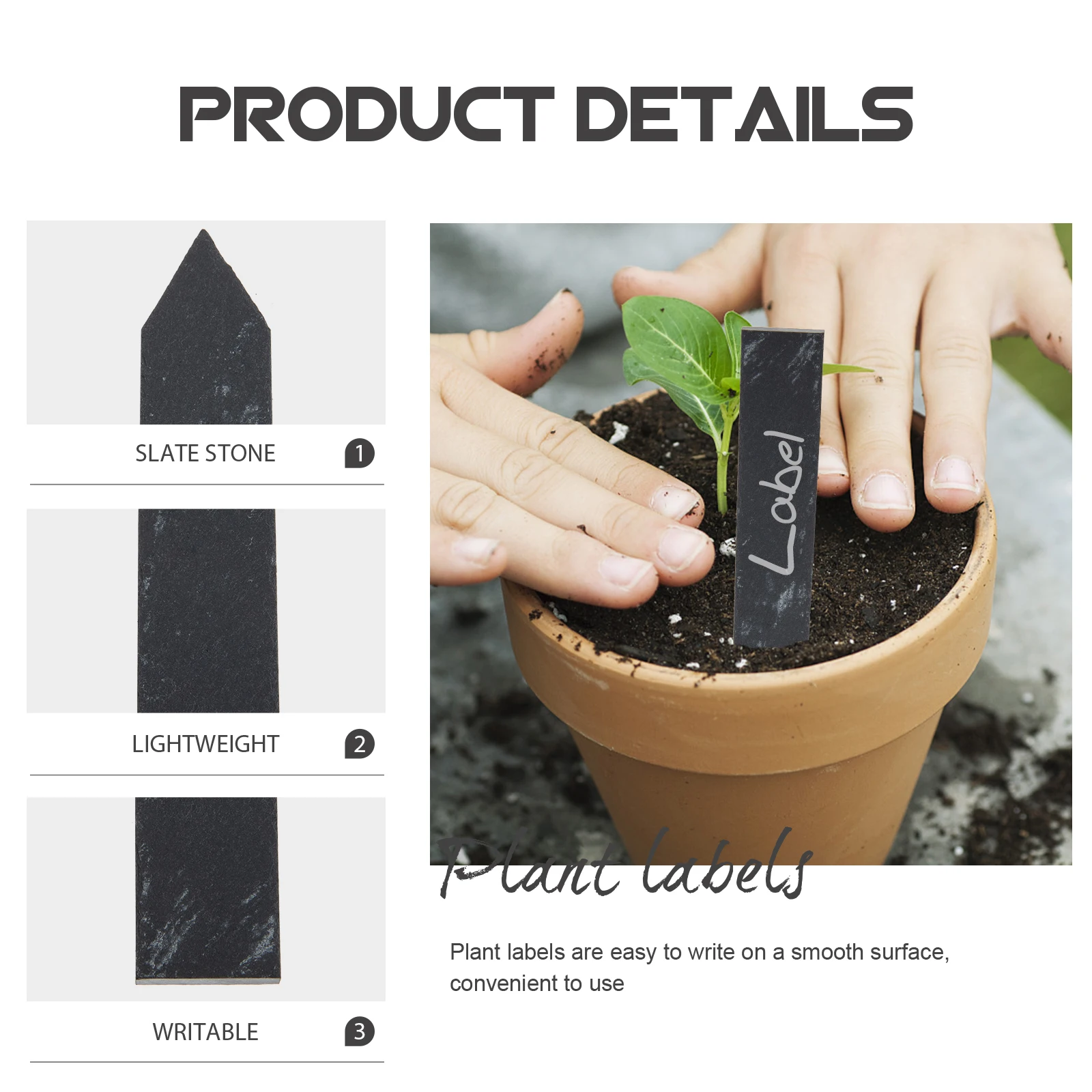 

10Pcs Plant Labels Gardening Markers Reusable Garden Stakes for Flower Pots Gardens Vegetable Beds Outdoor Plant