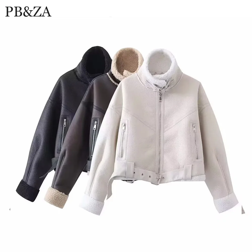 

Women's French style niche fashion stand up collar zipper decoration motorcycle short jacket jacket jacket