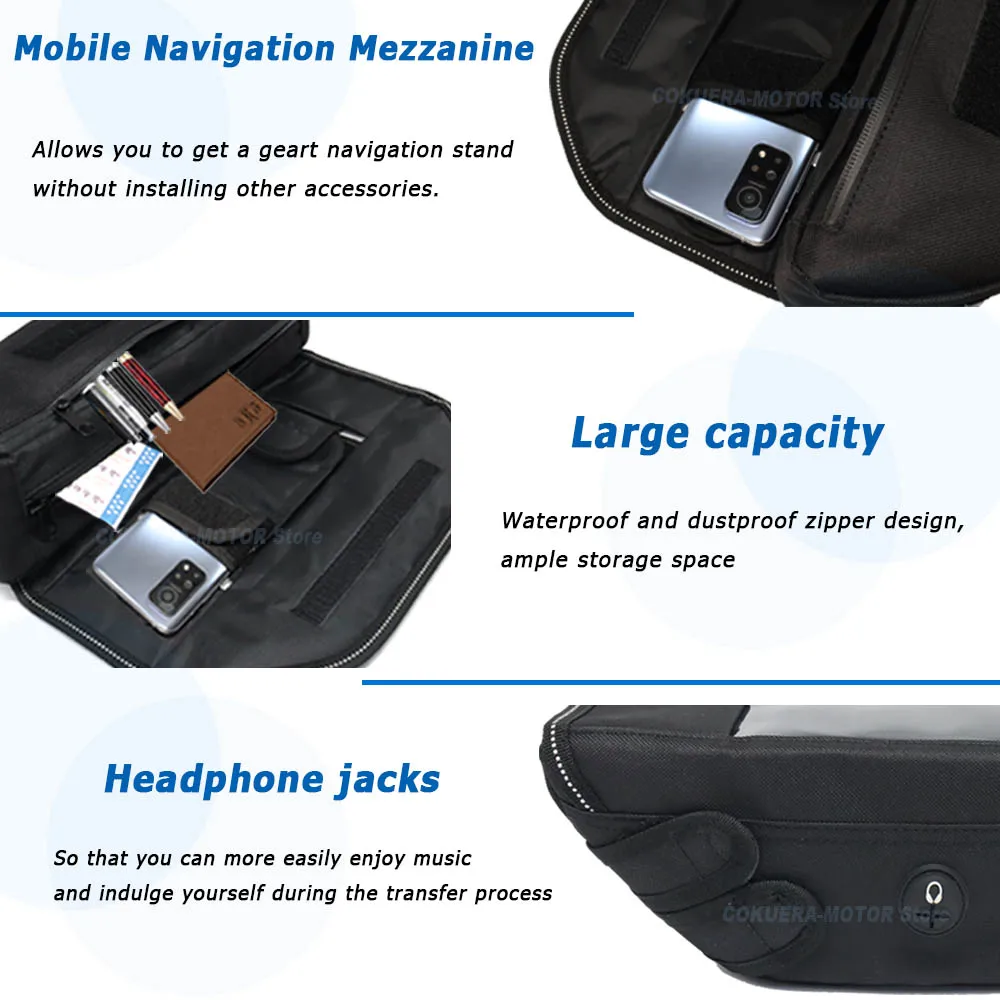 For BMW R1250GS Trophy R1200GS F850GS F750GS F900XR F900R F700GS F800GS Waterproof And Dustproof Handlebar Storage Bag
