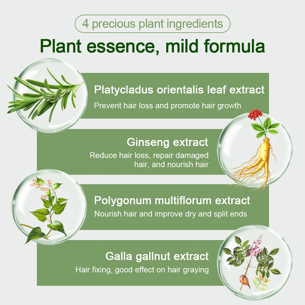 10 buah/kotak sampo pewarna rambut tanaman alami pewarna rambut gelembung portabel tahan lama penutup putih abu-abu sampo pewarna rambut untuk wanita