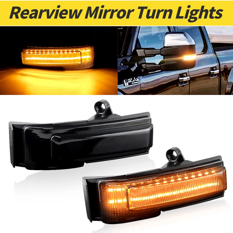 

2PCS LED Sequential Blinkers Rearview Mirror Light Lamp For Ford F150 LCI 2018-up F-150 2015-2021 F150 2015-2017 FL34-13B381-AA