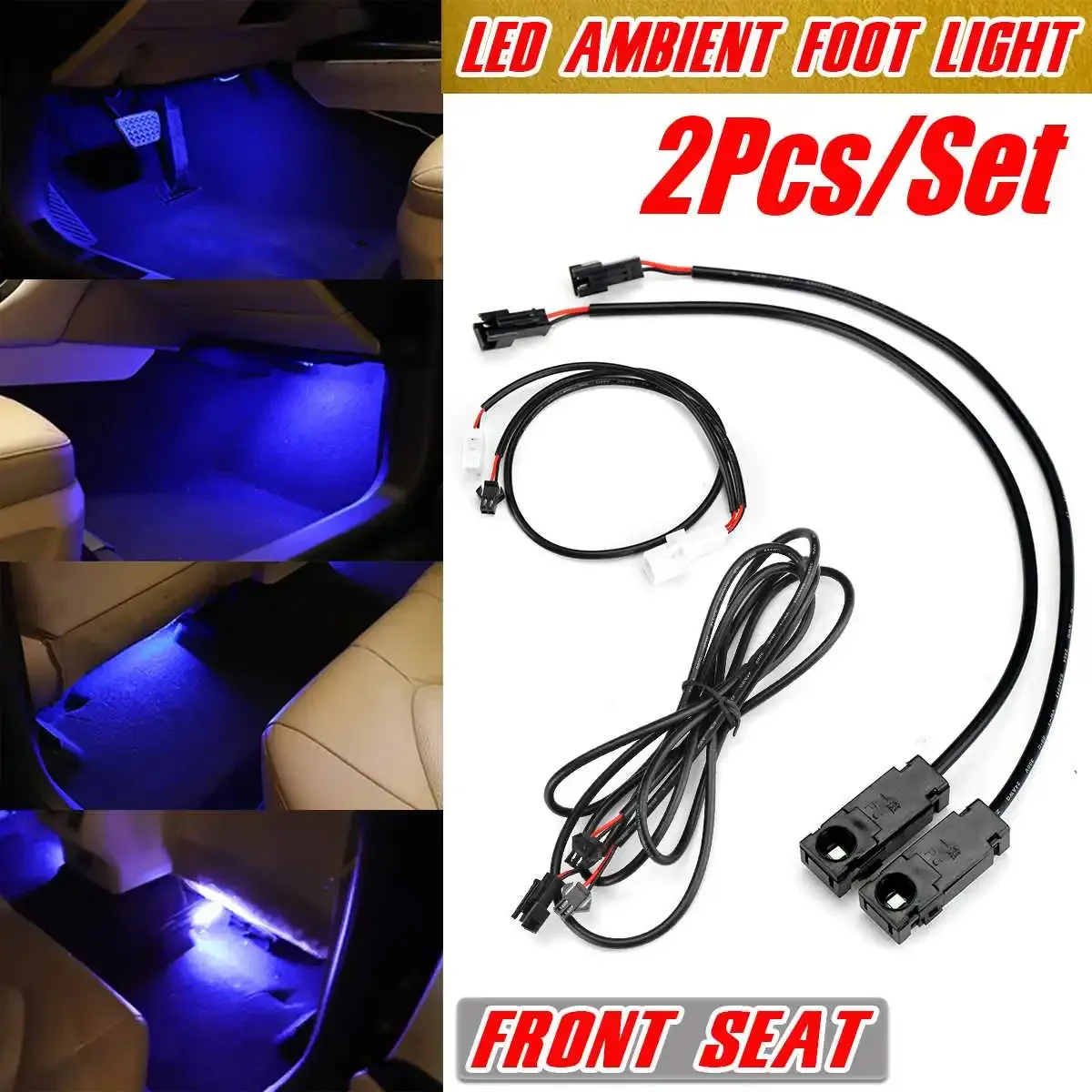 Car Interior Lights LED Decorative Atmosphere Floor Light for Toyota Camry 2019 2020 2021 Neon Wire Strip Blue Ambient Lamp