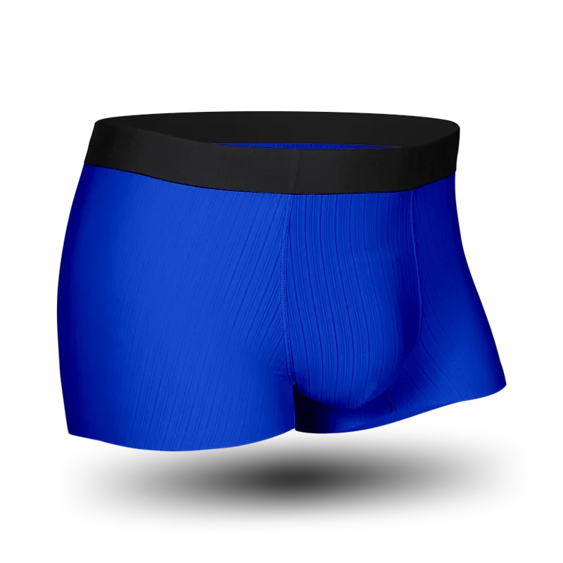 Underwear Men's Silk-Style Unique TrendySummer Four-Sided Briefs Ultra-Thin Seamless Breathable Anti-Bacterial Flat Waist Briefs