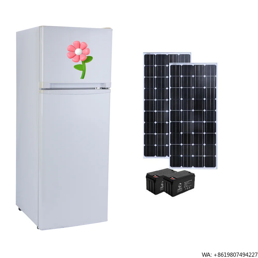 

178 L Energy Saving Top Freezer Fridge Home Appliance Refrigerator with Double Door and Solar Panel