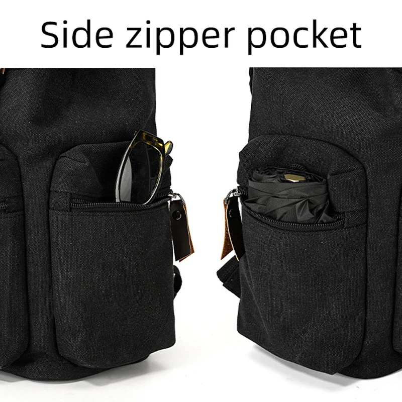 حقيبة ظهر ريترو للرجال مقاس 16 بوصة للكمبيوتر المحمول، حقيبة ظهر ذات سعة كبيرة للتنقل، حقيبة كتف مزدوجة، حقيبة مدرسية للمراهقين الجامعيين