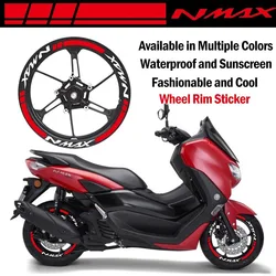 NMAX Motorcycle Wheel Hub Stickers Motor Bike Accessories Scooter Rim Strips Reflective Decal for Yamaha Nmax 125 155 160