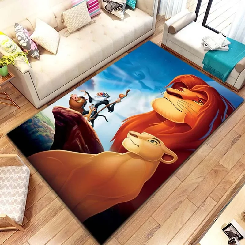 Alfombra de Gran Tamaño con Diseño de Simba de El Rey León, para Sala de Estar, Dormitorio Infantil, Sofá, Entrada, Excelente Regalo