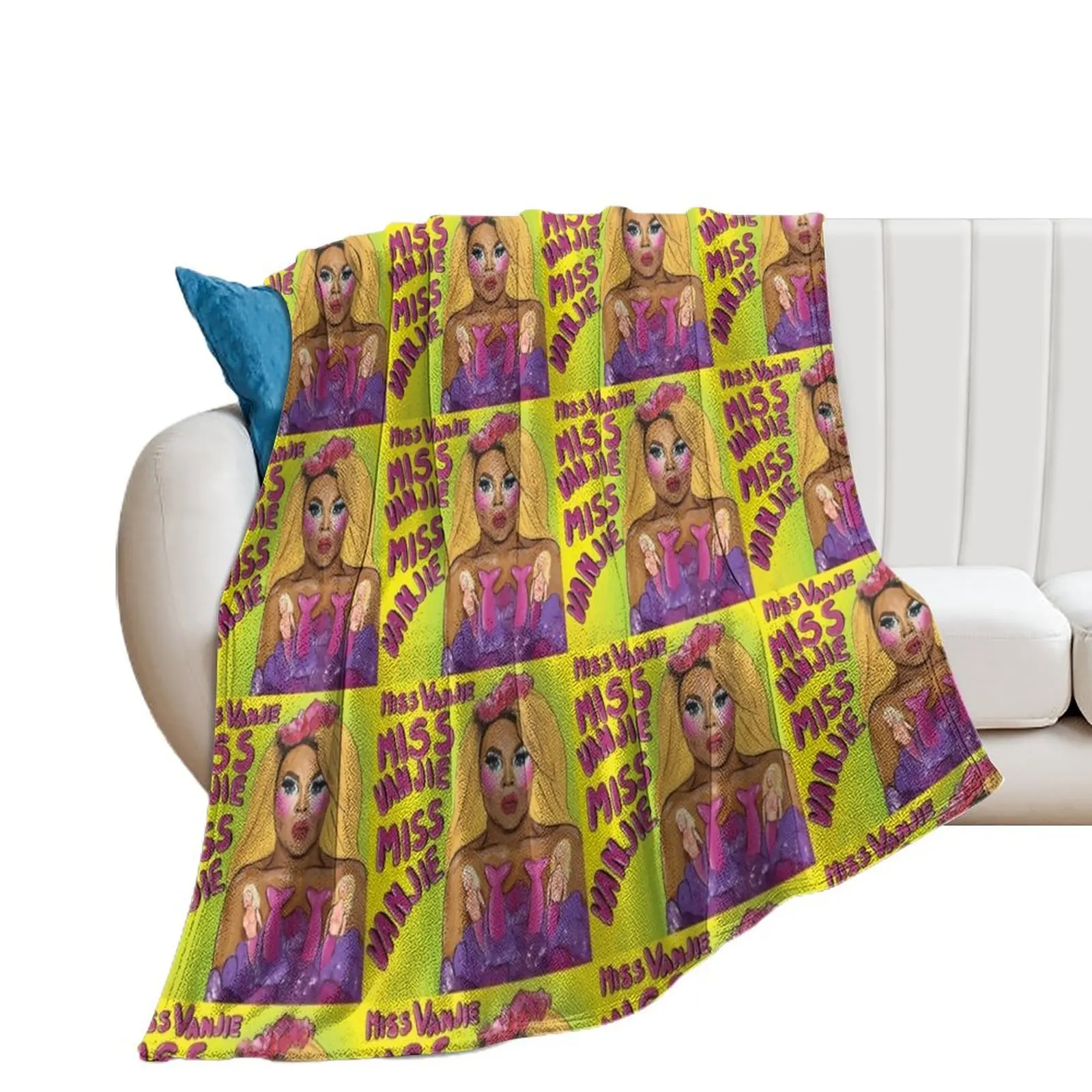 

Miss Vanjie Miss Vanjie Miss Vanjie Throw Blanket Sofas funny gift Soft Big Thins Blankets